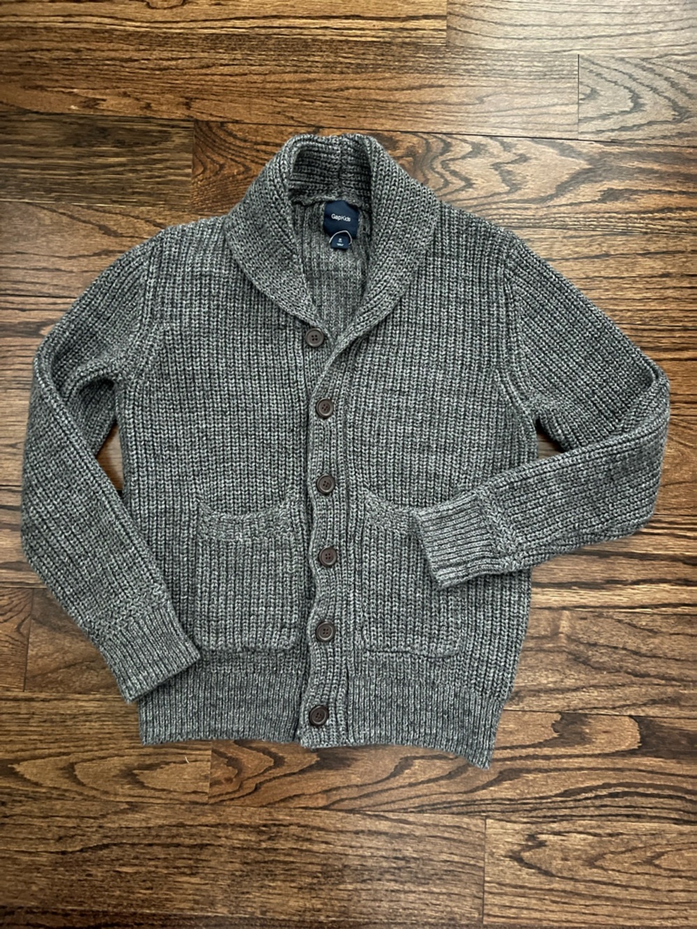 Gap Gray Shawl Neck Cardigan Sweater.